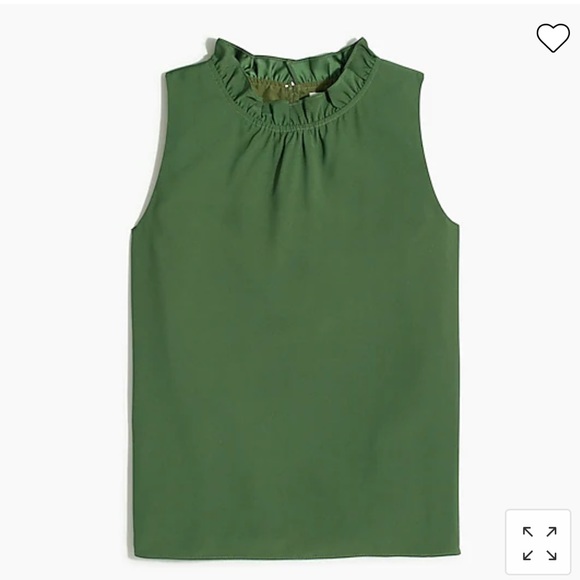 J. Crew Factory Ruffleneck top AY481 M - Picture 1 of 3
